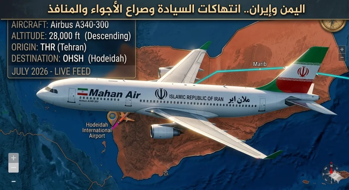 اليمن وإيران: انتهاكات السيادة وصراع لأجواء والمنافذ ..قراءة تحليلية